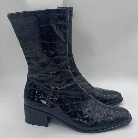 Me Too Drylastics Palla Black Faux Leather Boots Antislip Womens Size 8 (3)‎ - Picture 1 of 8